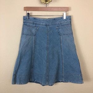 Vintage 90’s Gap denim a-line light wash skirt 4